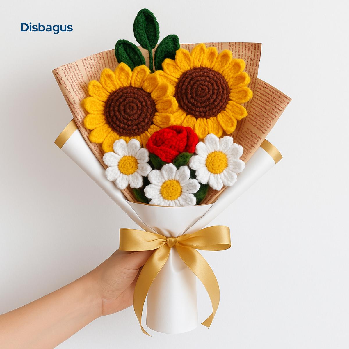 Handcrafted Crochet Sunflower Bouquet