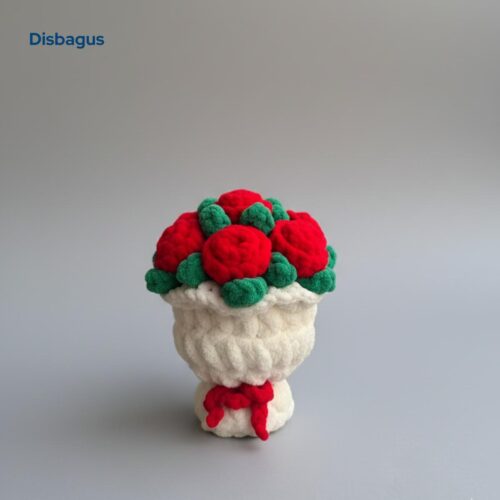 Chunky Yarn Mini Rose Bouquet