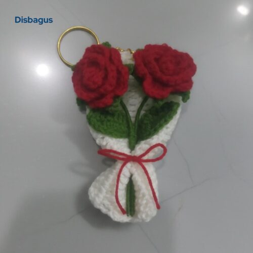 Double Rose Keychain