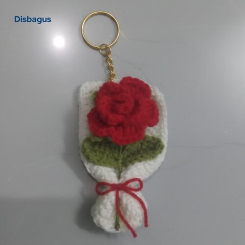 Single Rose Keychain