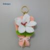 White Flower Keychain