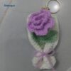 Purple Flower Keychain