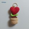 Red Heart Mini Pot Keychain
